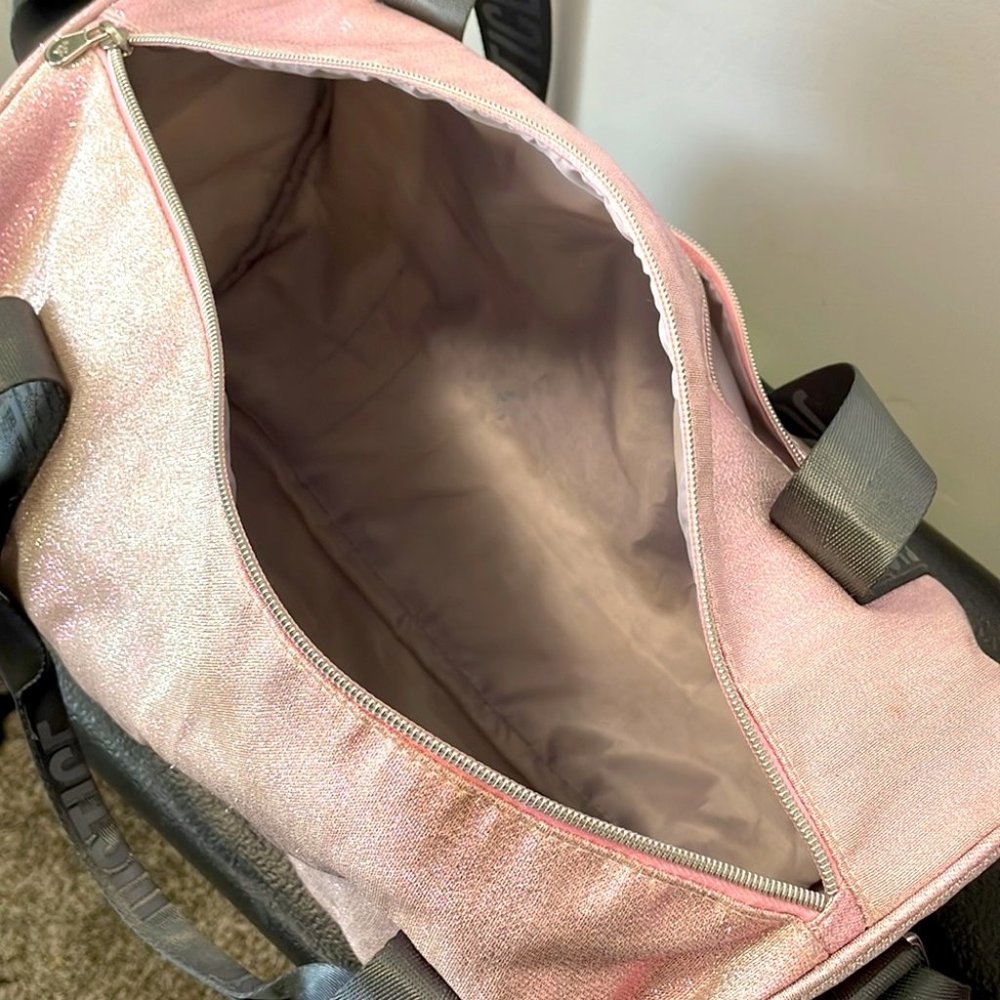 Justice Shimmer Logo Pink Duffel Bag - Picture 8 of 8